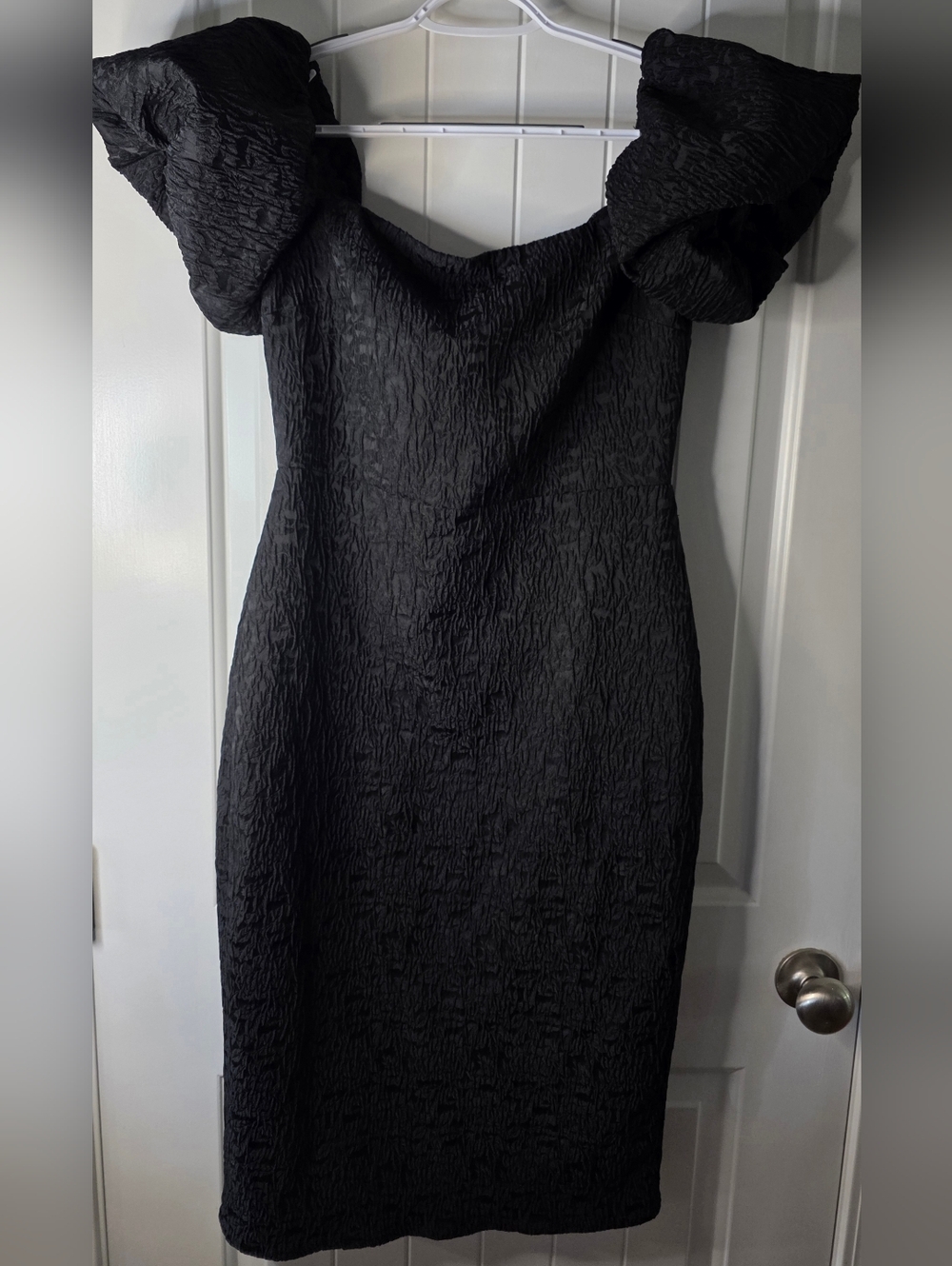 Laundry By Shelli Segal Black Textured Sheath Cocktail Dress NWOT 8 β€οΈ